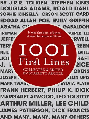 cover image of 1001 First Lines